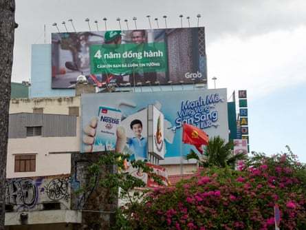 Milk adverts in Ho Chi Minh City