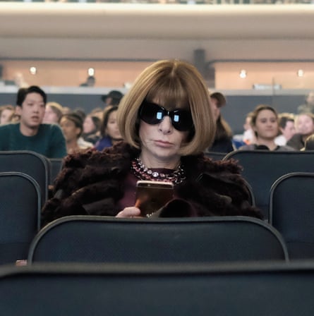 Editor-in-chief of American Vogue, Anna Wintour, in the audience.