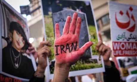 A protest in Istanbul on Monday in solidarity with ongoing demonstrations in Iran