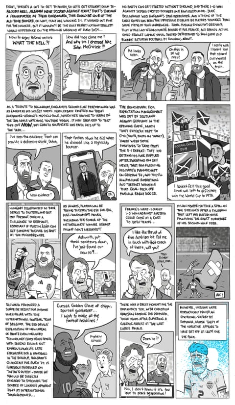David Squires cartoon panel on Trent Alexander-Arnold, panel 1
