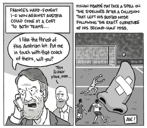 David Squires cartoon panel on Trent Alexander-Arnold, panel 6