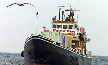 Women on Waves clinic ship in international waters, off the coast of Portugal.