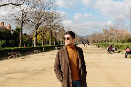 Man in turtleneck and sunglasses in sunshine