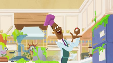 Oscar (voiced by Tommy Davidson) and the family return.