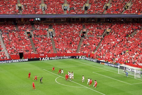 Granit Xhaka of Switzerland takes a free kick.