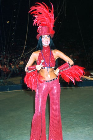 Sparkling as the ringmaster at the opening day of the Ringling Brothers Circus as part of a celebrity event in 1974.