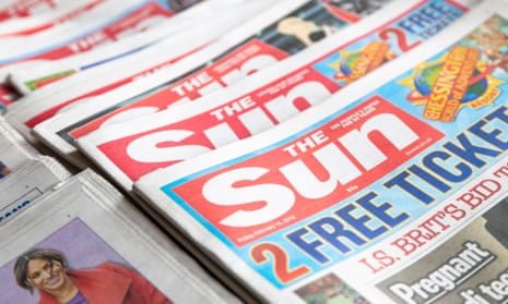 Front pages of the Sun newspaper