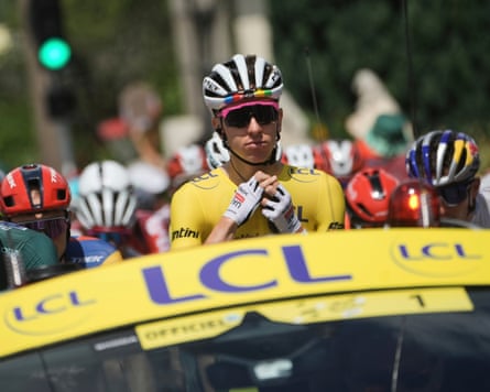 Tour de France overall leader Tadej Pogacar