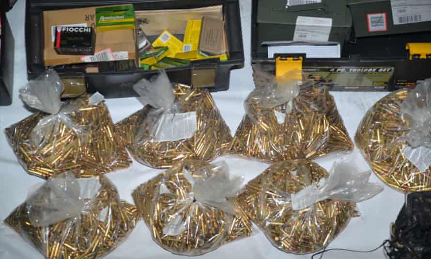 Approximately 22,000 rounds of ammunitions found at the residence of Samuel Cassidy.