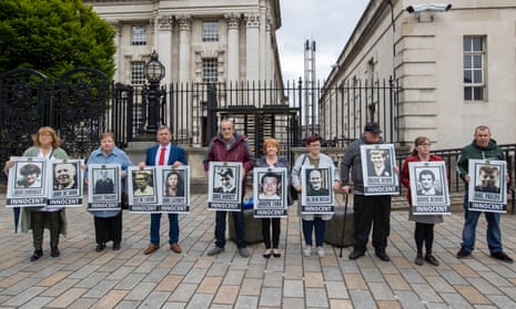Relatives outside the court in Belfast