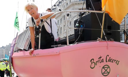 Emma Thompson on the boat