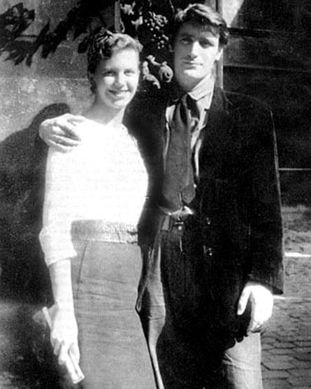 Sylvia Plath and Ted Hughes on their honeymoon in Paris in 1956.