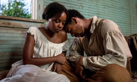 Thuso Mbedu as Cora Randall and Aaron Pierre as Caesar in The Underground Railroad.