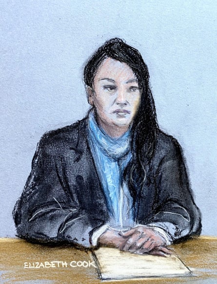 A court artist sketch of Constance Marten at the Old Bailey.