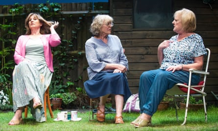 Watson, far right, with, from left, Deborah Findlay and Kika Markham in Caryl Churchill’s Escaped Alone at the Royal Court in 2016.