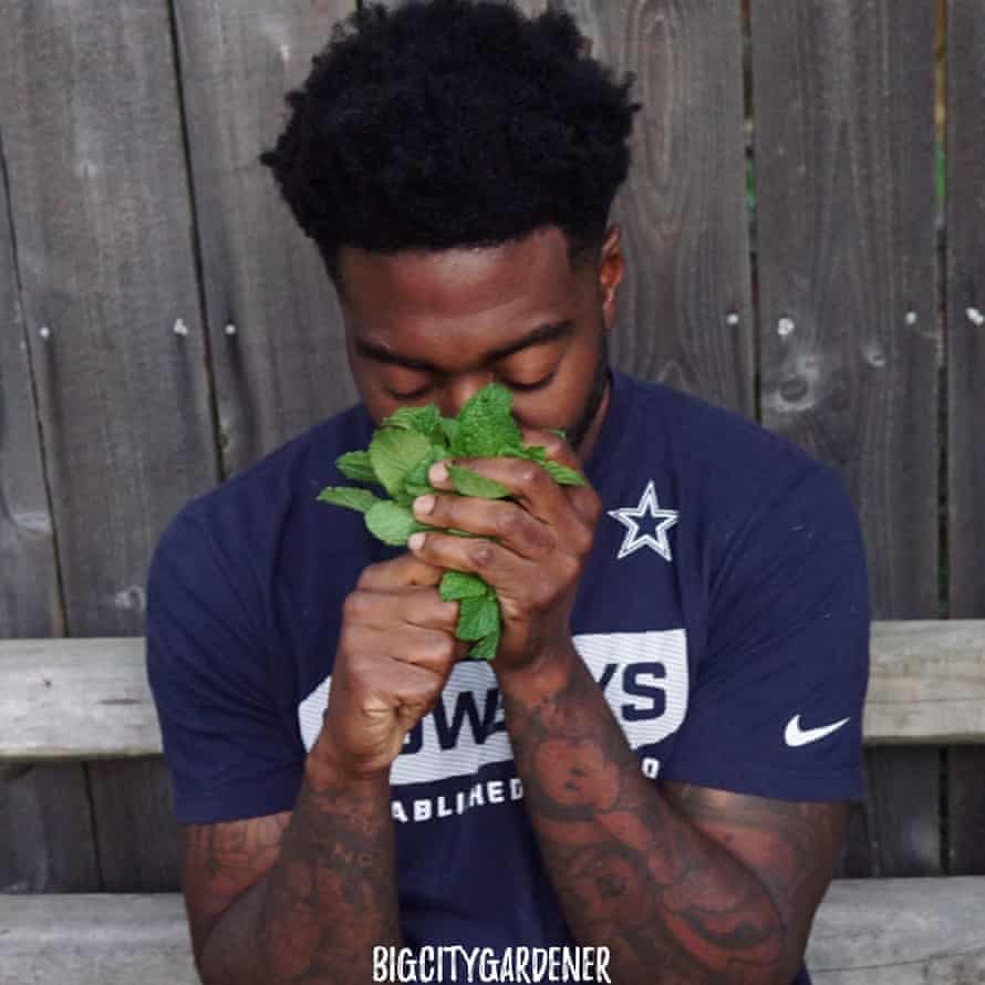 photo of man with herbs
