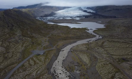 The receding Kviarjokull glacier in Iceland. Since the 1990s, 90% of Iceland’s glaciers have been retreating.