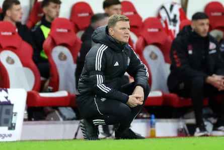 Eddie Howe at the Stadium of Light