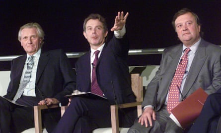 Ken Clarke (right) with Tony Blair (centre) and Michael Heseltine at the 1999 launch of the Britain in Europe campaign, aiming to highlight the benefits of Britain’s membership of the EU.