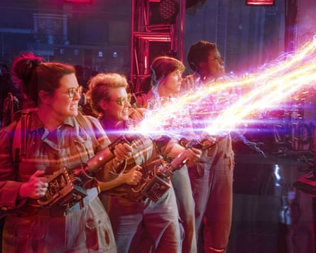 Comedy nitro boost … McCarthy, McKinnon, Wiig and Jones in Ghostbusters.