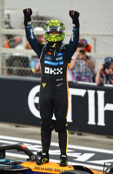 Lando Norris of McLaren after securing third place at the Grand Prix of Abu Dhabi – and the world title