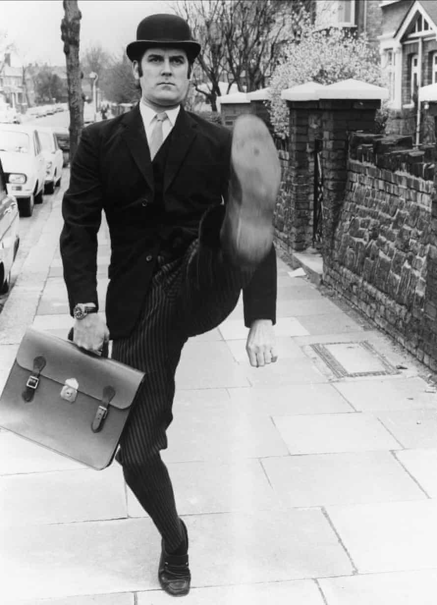The minister for silly walks … Cleese in Monty Python’s Flying Circus.