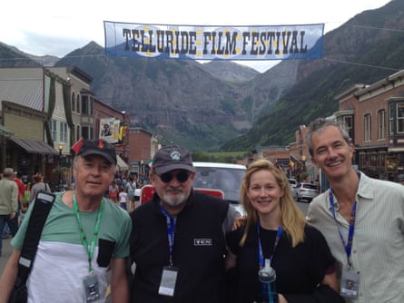 Luddy, Salman Rushdie, Laura Linney and Geoff Dyer at Telluride in 2012.
