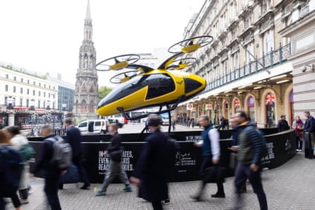 A prototype of a flying taxi