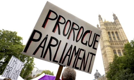 Pro-Brexit protesters outside the Houses of Parliament