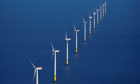 Offshore wind turbines in the Irish sea