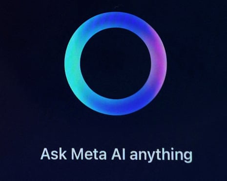 A logo of Meta AI