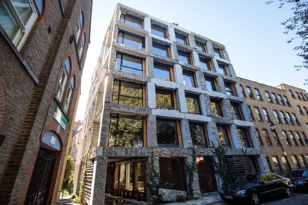 In-keeping … round-and-tumble flats at 15 Clerkenwell Close, by architect Amin Taha.