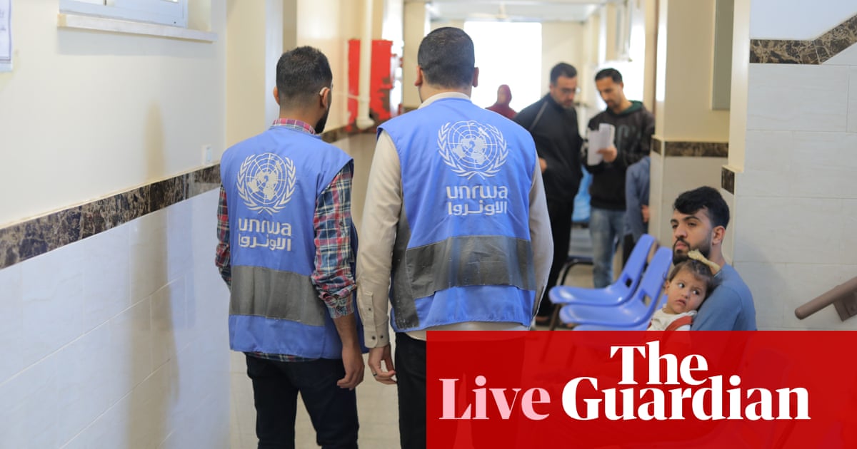Middle East crisis live: US backs Israel's stance on Unrwa at ICJ hearing