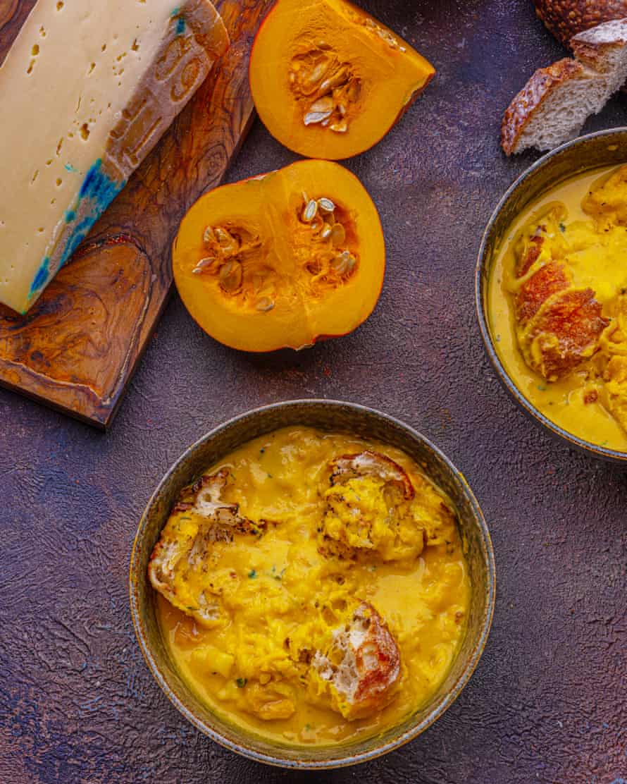 squash and fontina soup.