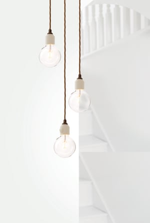 Lam Lighting is a new, small business hand-making porcelain lights in the UK Acanthus light, £59, Lam Lighting