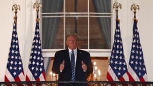 President Trump Arrives Back At White House After Stay At Walter Reed Medical Center For CovidWASHINGTON, DC - OCTOBER 05.