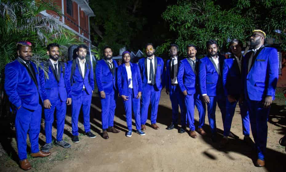 Casteless Collective pictured before a concert in Madurai.