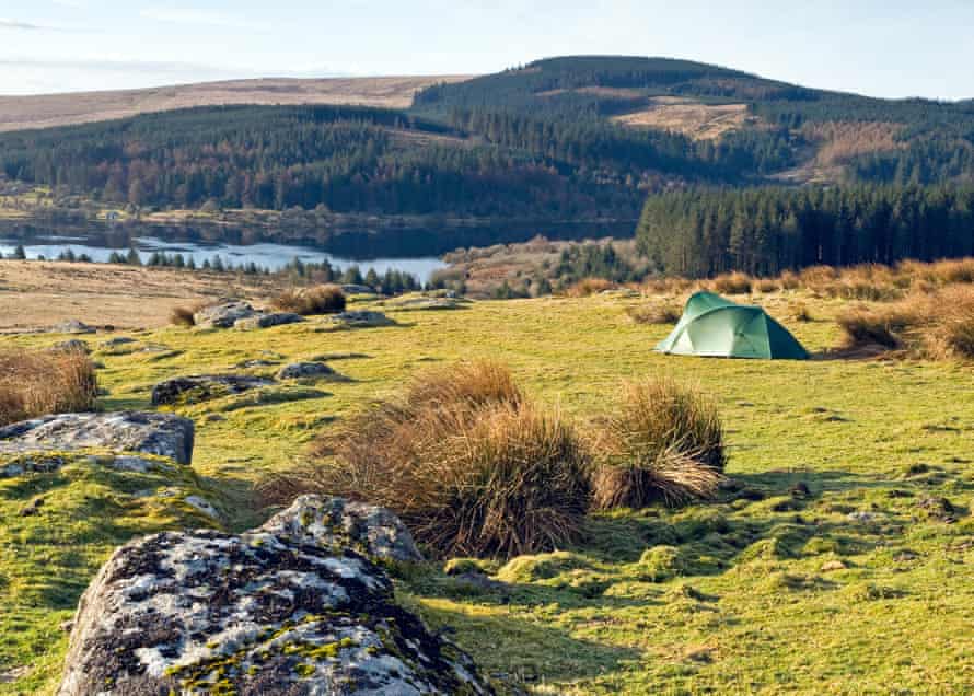 Wild camping on Dartmoor, the only area in England that explicitly permits it