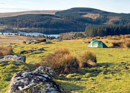 Wild camping on Dartmoor, the only area in England that explicitly permits it