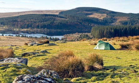Camping near Fernworthy forest on Dartmoor.