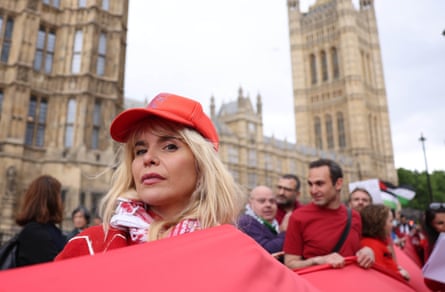Woman with red baseball cap