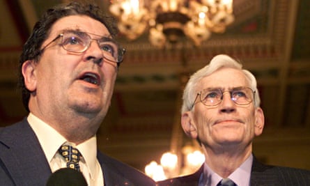 SDLP leader John Hume (left) and deputy first minister Seamus Mallon at Stormont in 1999.