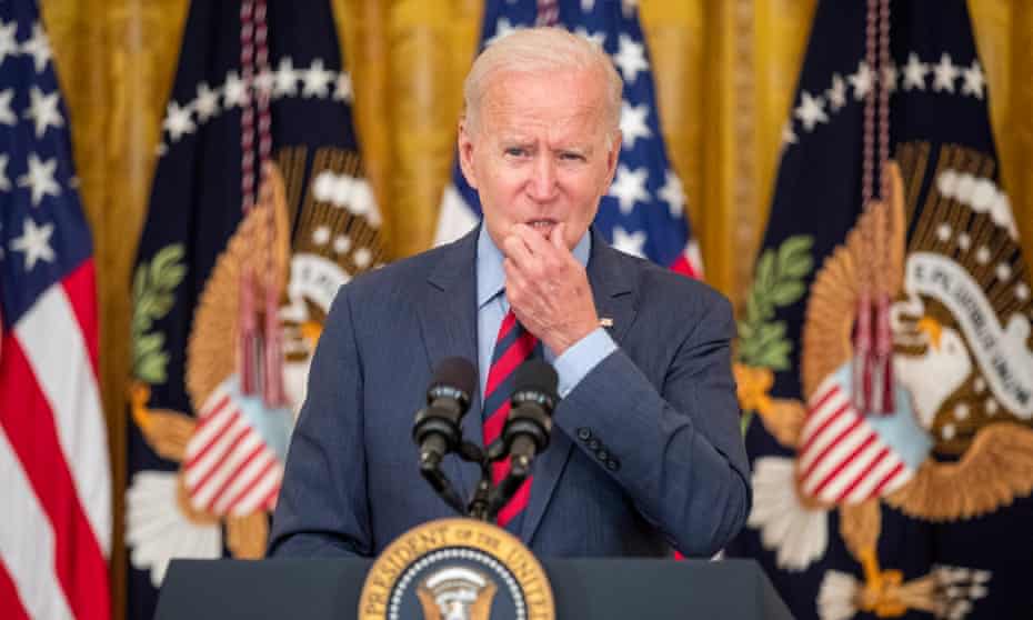 Biden missed his goal of getting 70% of all adults receiving at least one shot by 4 July, and new cases are now averaging more than 70,000 a day, above last summer’s peak.