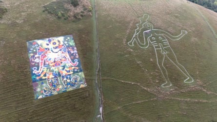 Colourful one on the left, plain chalk one on the right