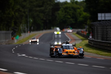 Jamie Chadwick on the track in preparation for Le Mans.