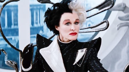 Black and white costume worn by Estella / Cruella (Emma Stone) as seen in  Cruella movie