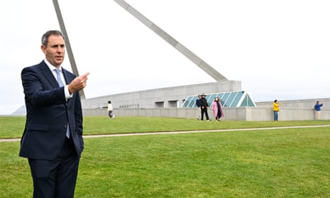 Jim Chalmers on the roof of Parliament House 
