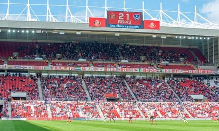 A half-empty stand at the Stadium of Light.