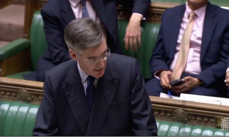 Jacob Rees-Mogg speaking in the Commons.