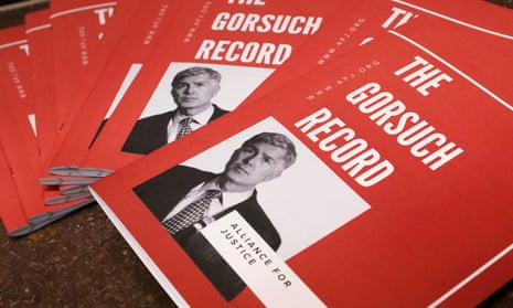 Publications by the Alliance for Justice, a liberal judicial advocacy group, seek to shed light on the record of Neil Gorsuch, Donald Trump’s supreme court nominee.